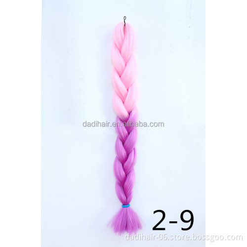 Factory Wholesale Cheap Price colorful Ombre Two Tone yaki Synthetic hair weft expression Jumbo Braiding Hair extensions